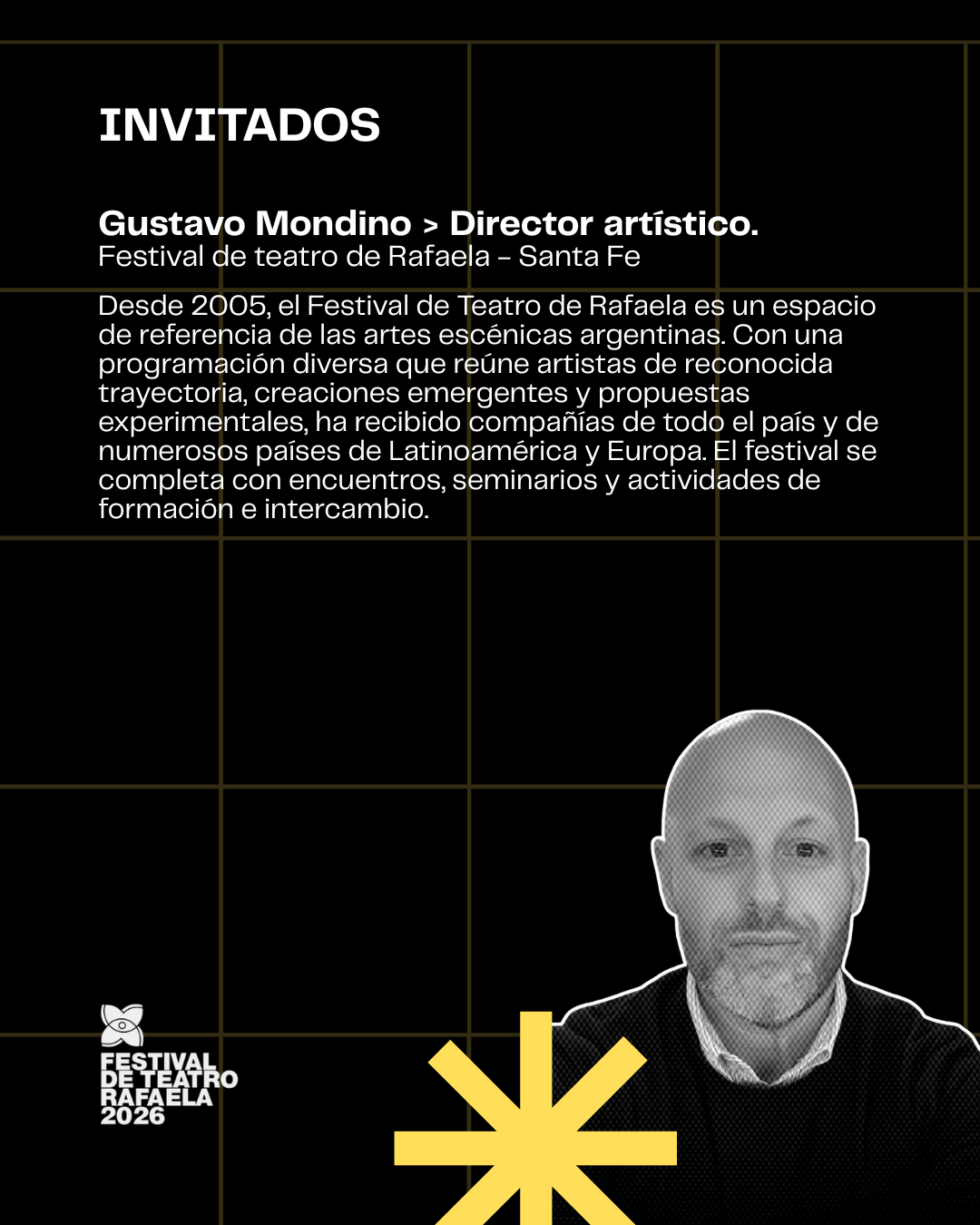Gustavo Mondino – Director Artístico (Festival de Teatro de Rafaela)